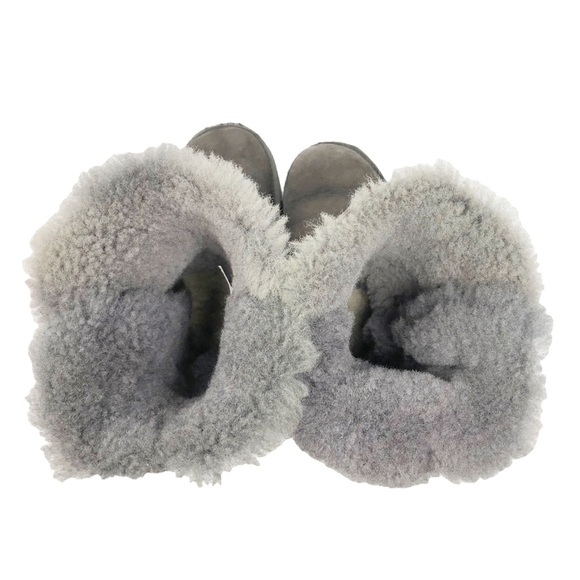 UGG Girls Bailey Button Triplet Gray Boots Size 2 - Picture 7 of 11